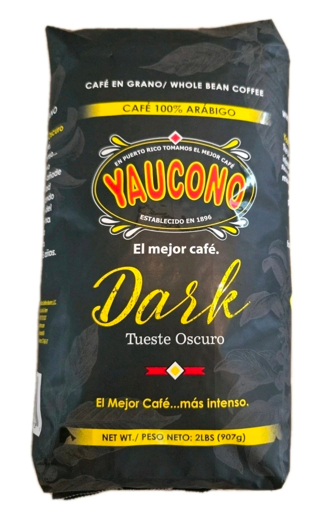 Yaucono Dark Roast Ground Coffee Beans 2lb. Pk 100% Arabica Beans