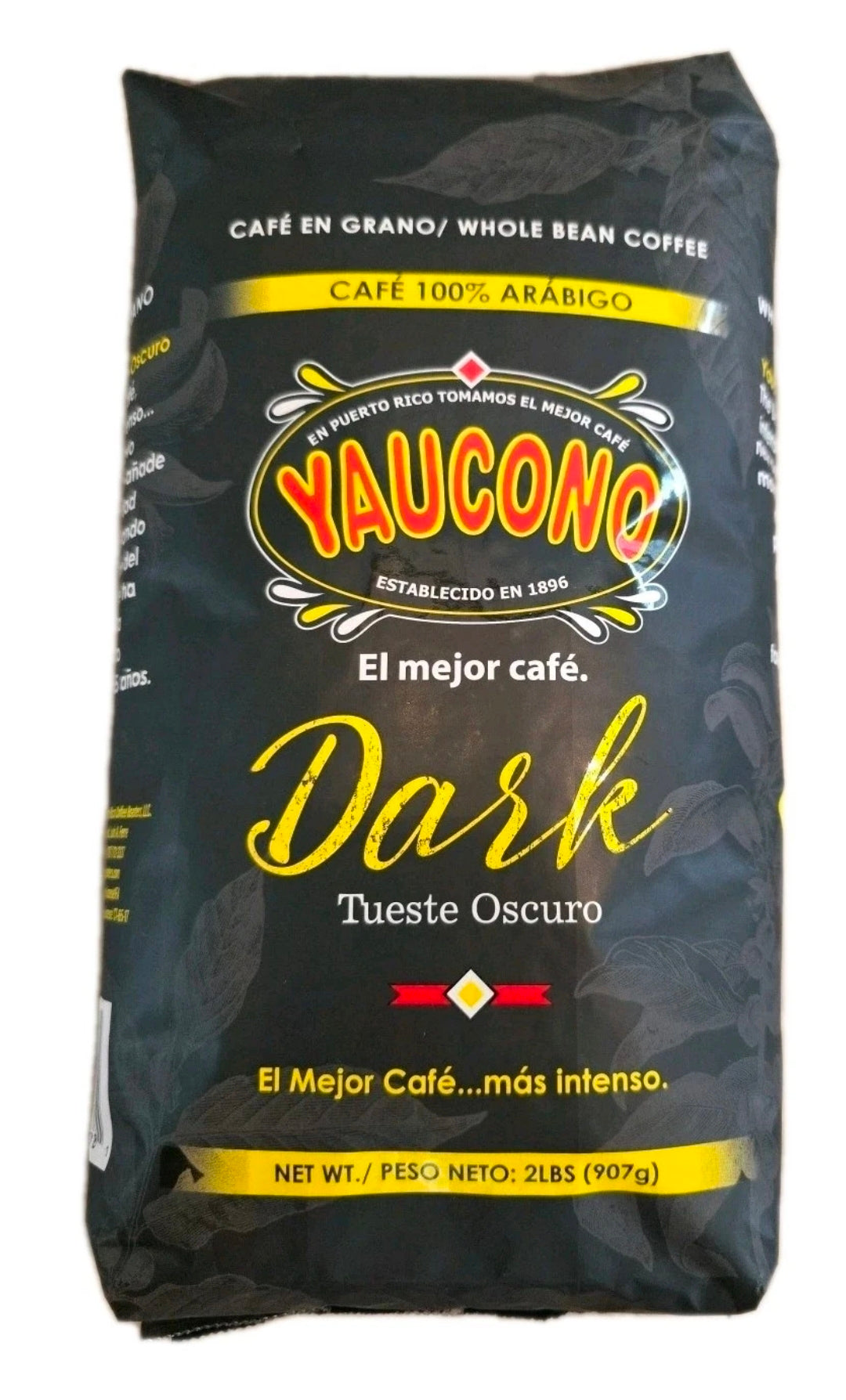 Yaucono Dark Roast Ground Coffee Beans 2lb. Pk 100% Arabica Beans