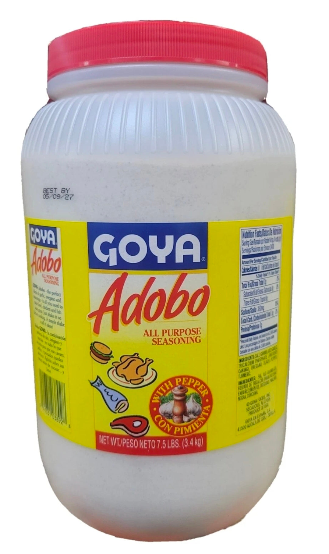 GOYA  ALL PURPOSE GOYA SEASONING WITH PEPPER  (7.5 LB. PACK ) ADOBO