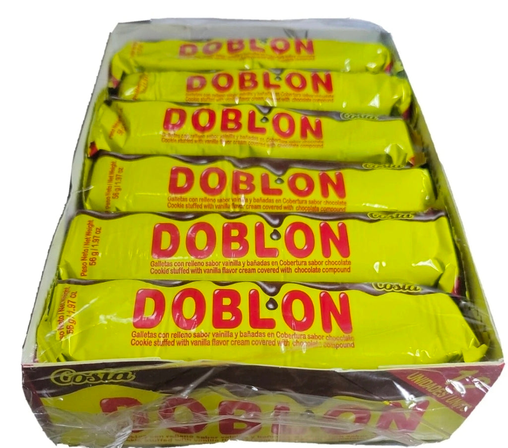 Costa Doblon Chocolate Coated Biscuit with Vanilla Cream 1 Master of 12 units