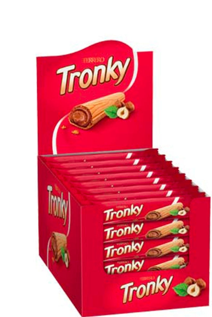 FERRERO TRONKY Crunchy Crispy Wafer with Cocoa Cream and Grain Hazelnuts 1 box-48 individual bars