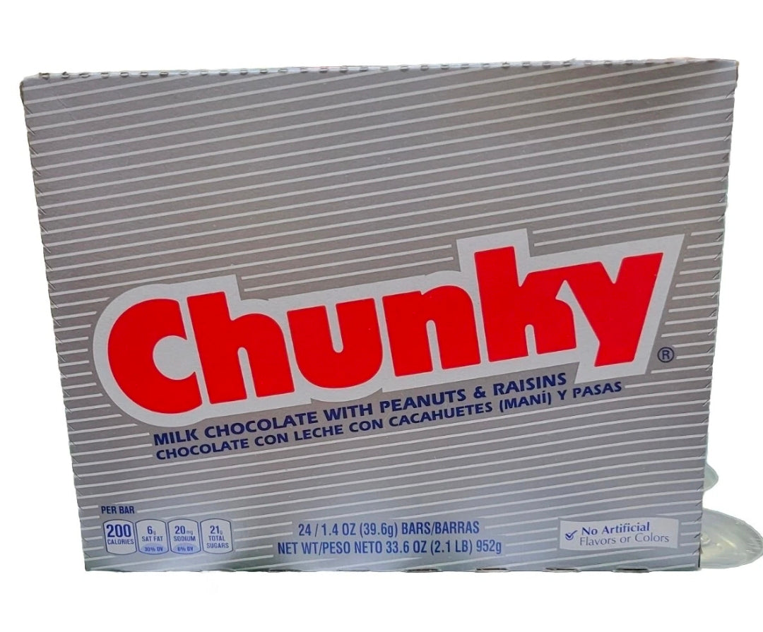 24x Bars Chunky Milk Chocolate With Peanuts & Raisins Candy Bar | 1.4oz