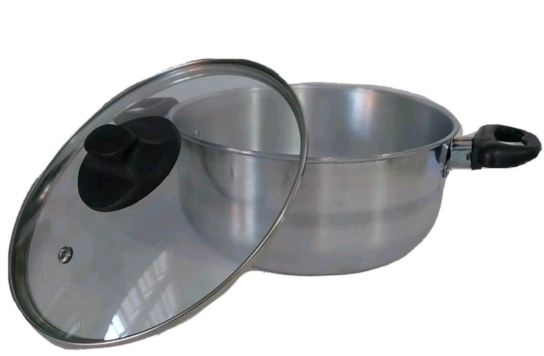 Cocina Criolla Flanera Baño Maria Flan Mold 8.6 in. Aluminum Double Flan Boiler