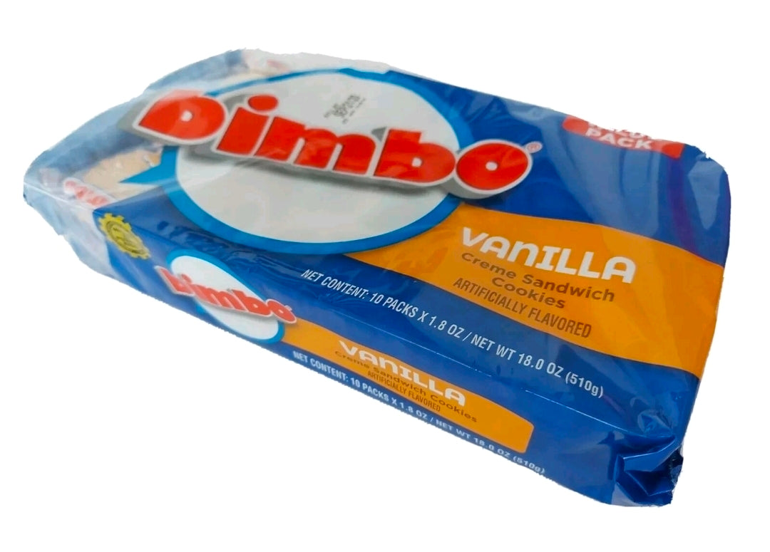 Bimbo Vanilla Cream Sandwich Cookies Galletas Candy Sweets (1 Bag of 10 Packs)