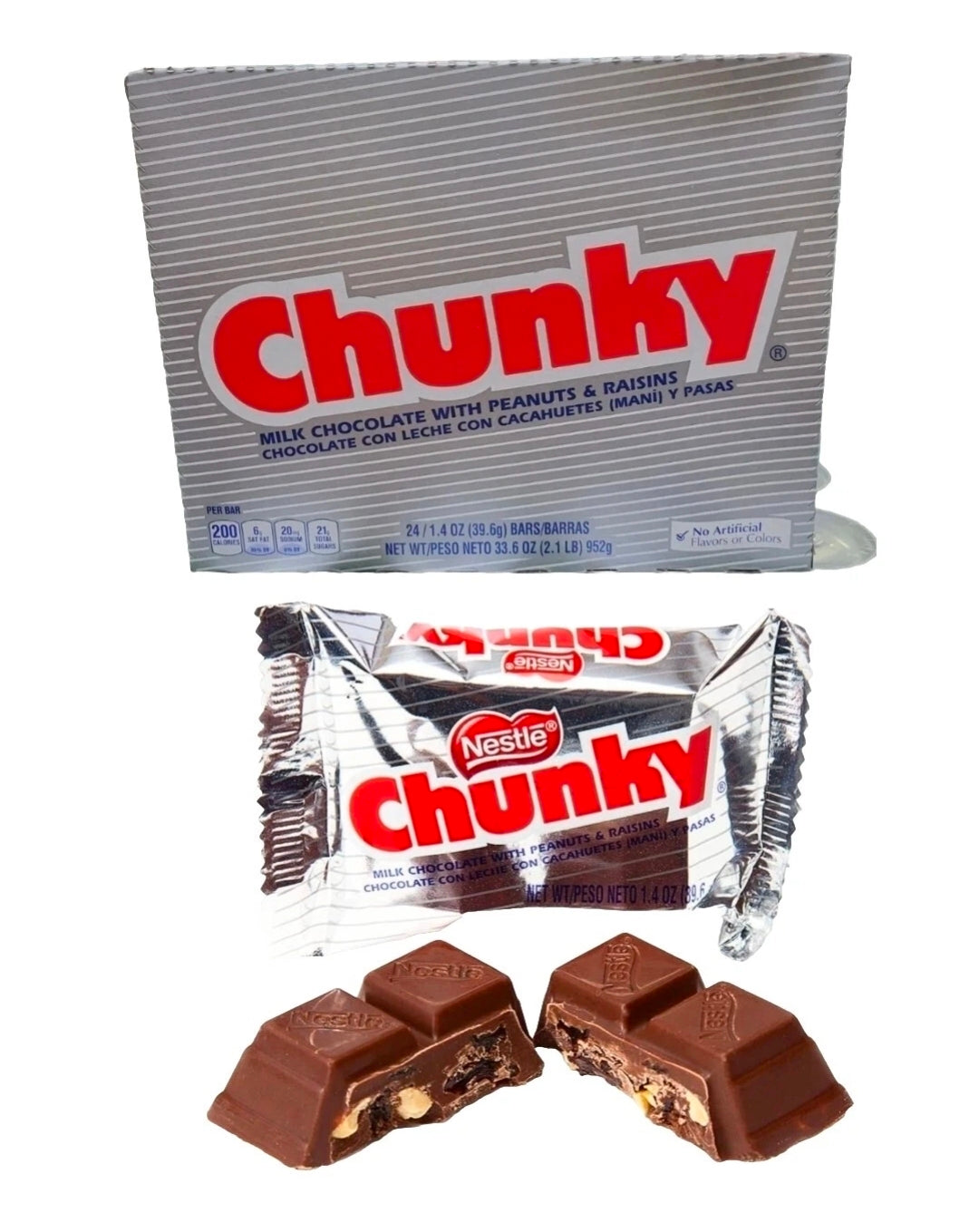 24x Bars Chunky Milk Chocolate With Peanuts & Raisins Candy Bar | 1.4oz