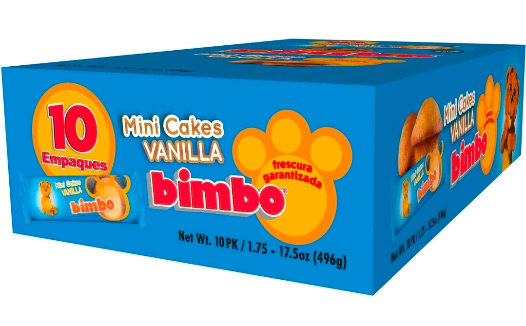 MINI BIMBO CAKES VANILLA CAKES FAMILY PACK 10 PKS  1.75oz.