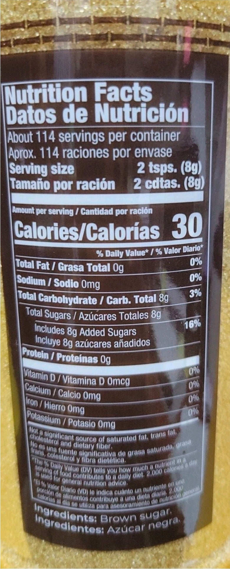 Dulce Caña Pure Natural Cane Brown Sugar Azucar Morena Pura 2 Lb. No Additives