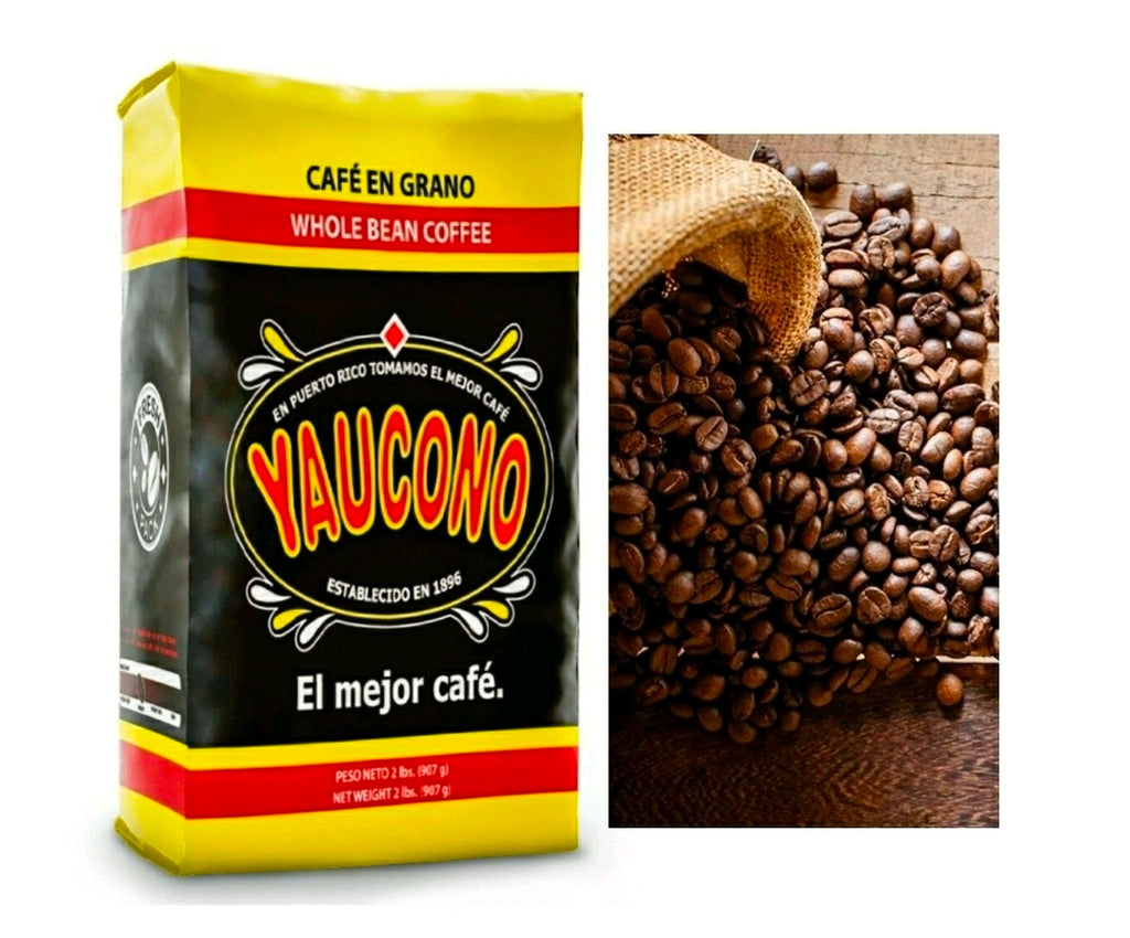 CAFE YAUCONO, MEDIUM ROAST WHOLE BEAN COFFEE 4 Bags 8 Lbs. Total