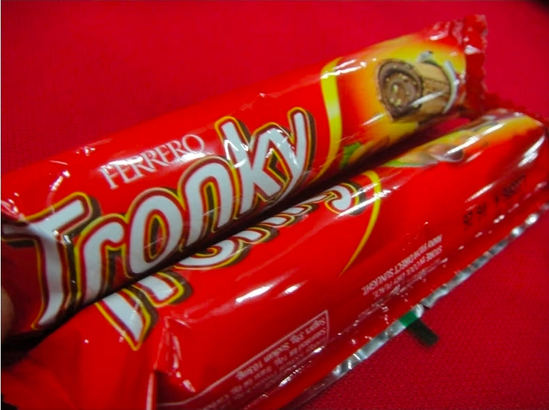 FERRERO TRONKY Crunchy Crispy Wafer with Cocoa Cream and Grain Hazelnuts 1 box-48 individual bars