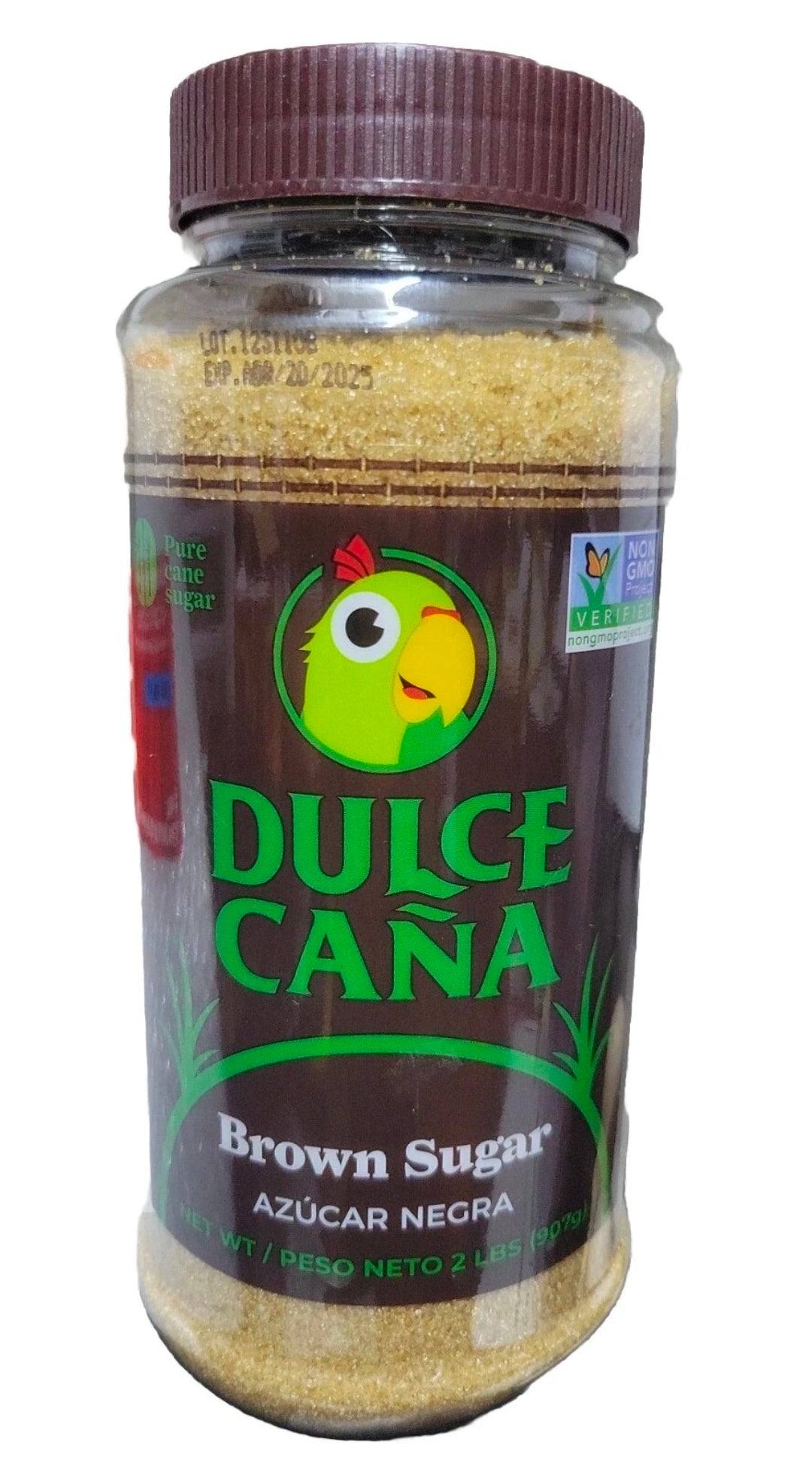 Dulce Caña Pure Natural Cane Brown Sugar Azucar Morena Pura 2 Lb. No Additives