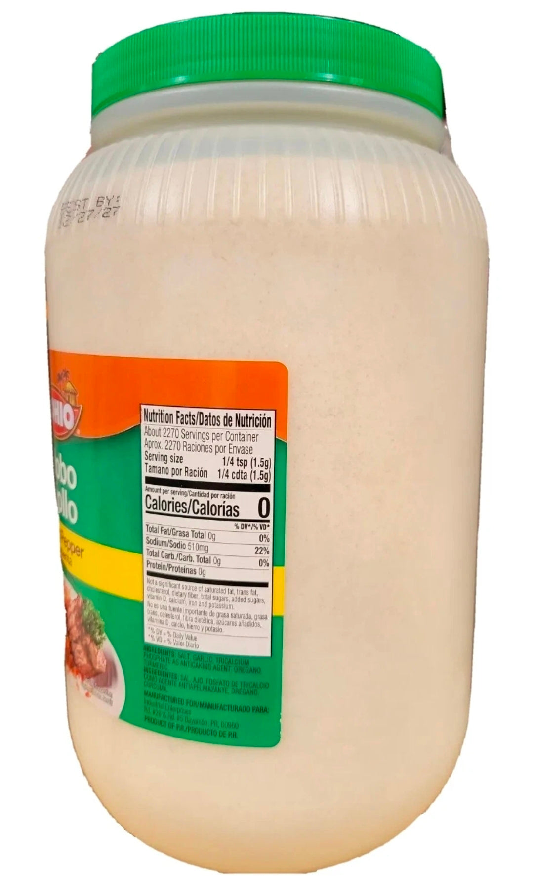 ADOBO ALL PURPOSE BOHIO SEASONING WITHOUT PEPPER  7.5 LB. JUMBO PACK Spice Mix