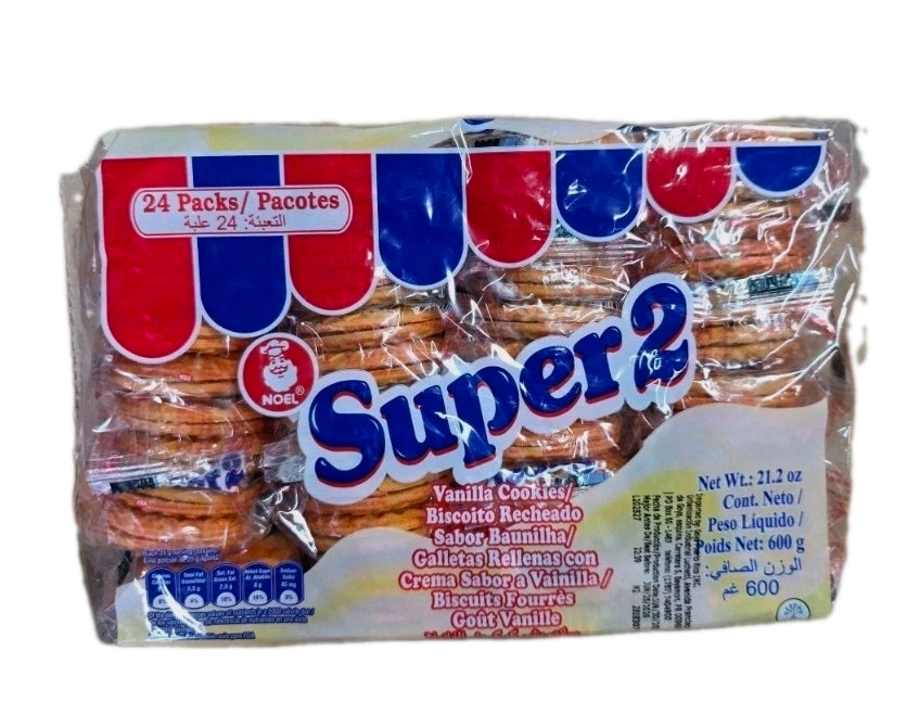NOEL SUPER 2 VANILLA COOKIES BISCUITS PACK OF 24 INDIVIDUAL WRAPED PACKAGES