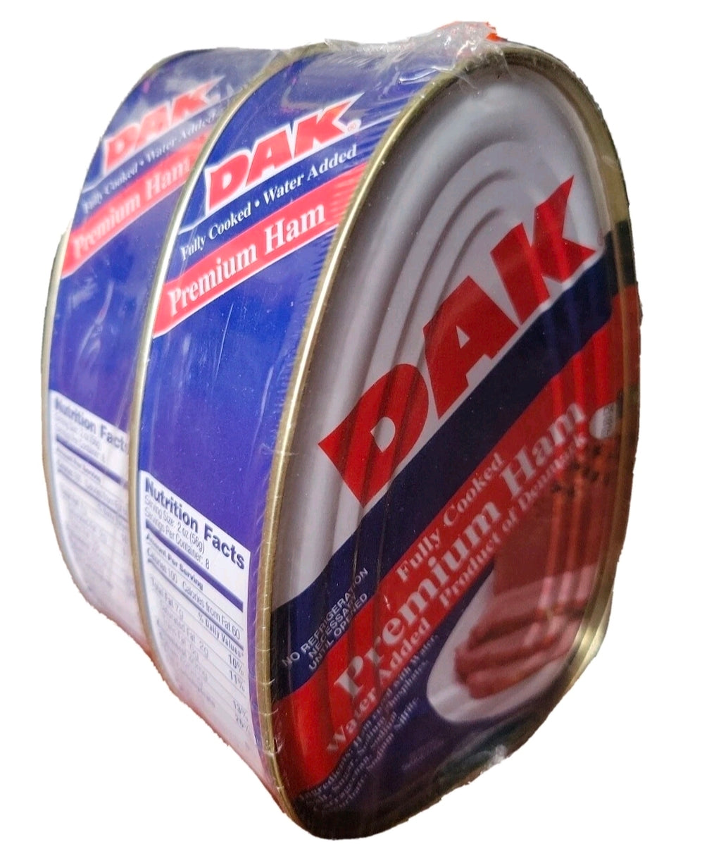 10 PACKS-16oz DAK Premium Ham Fully Cooked water added Ready to eat Picnic Food