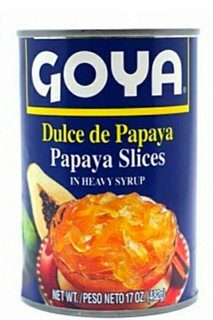 4 CANS 17OZ GOYA PAPAYA In SLICES & SYRUP DULCE DE PAPAYA FRESHNESS GUARANTEED!
