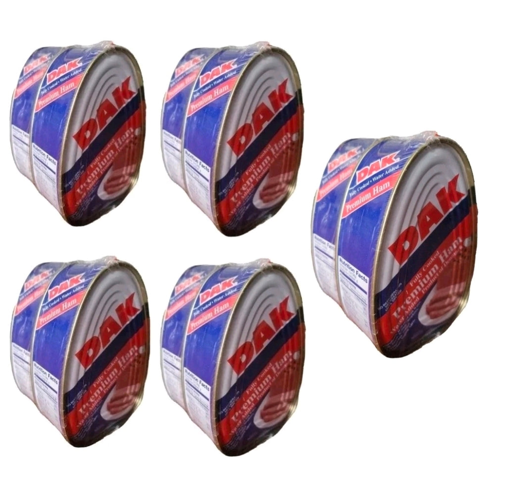 10 PACKS-16oz DAK Premium Ham Fully Cooked water added Ready to eat Picnic Food