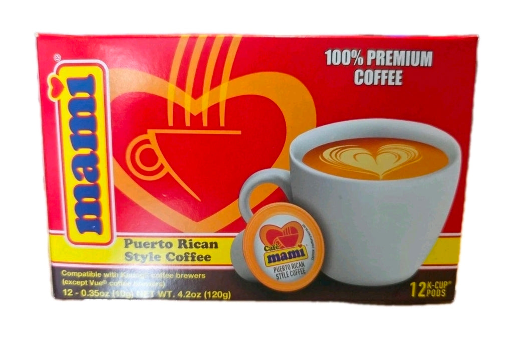 Cafe mami Puerto Rico Style 100% Premium COFFEE 12 K - CUP PODS