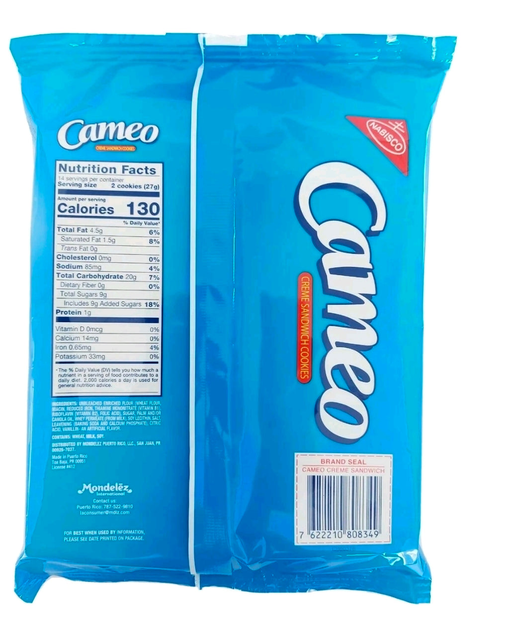 (1) PK NABISCO CAMEO CREME COOKIES SANDWICH GALLETAS CAMEO Free Cholesterol