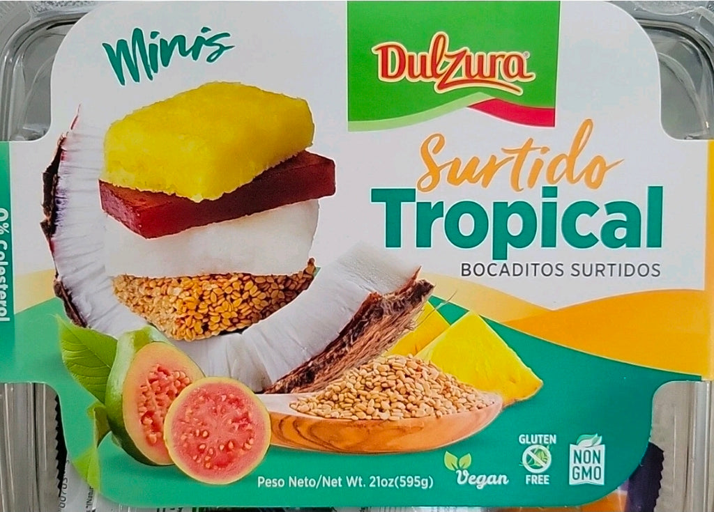 DULZURA PUERTO RICAN VARIETY CANDIES Flax Seed  Coconut Pineapple sesame Seed 21 oz. Family Pack