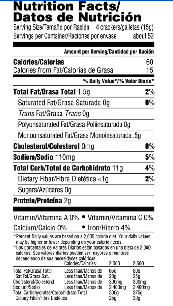 Keebler Export Sodas Original Soup & Soda Crackers Family Pk 28 oz 0g Trans Fat
