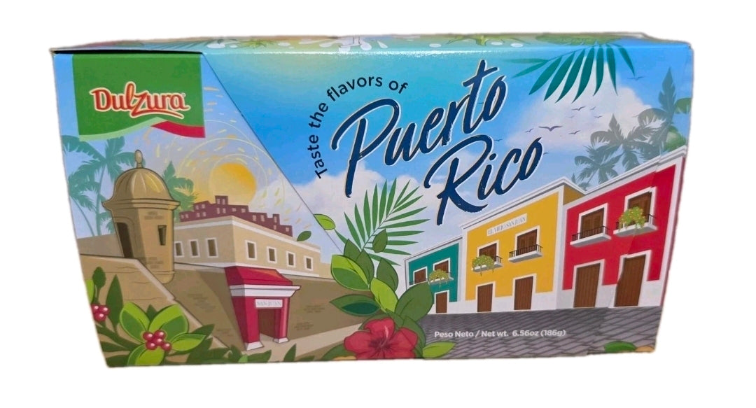Dulzura Assortment Puerto Rico Candy Sesame seeds Bars Photo Box Gift 10 oz