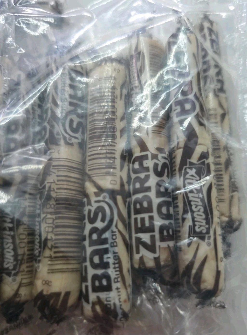 Atkinson's Original Crunchy Real Peanut Butter Zebra Bars 48 Bars Vegan