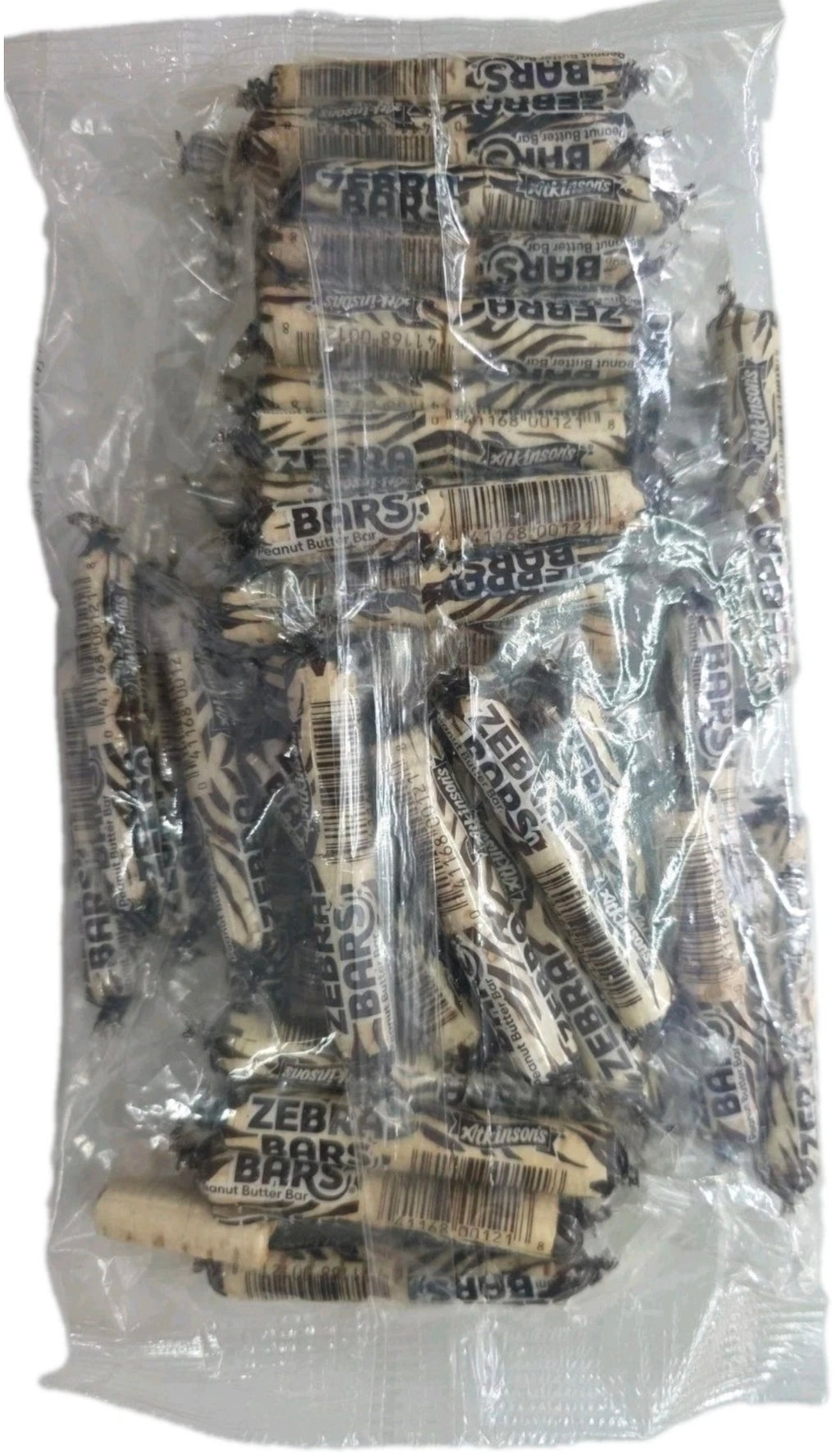 Atkinson's Original Crunchy Real Peanut Butter Zebra Bars 48 Bars Vegan