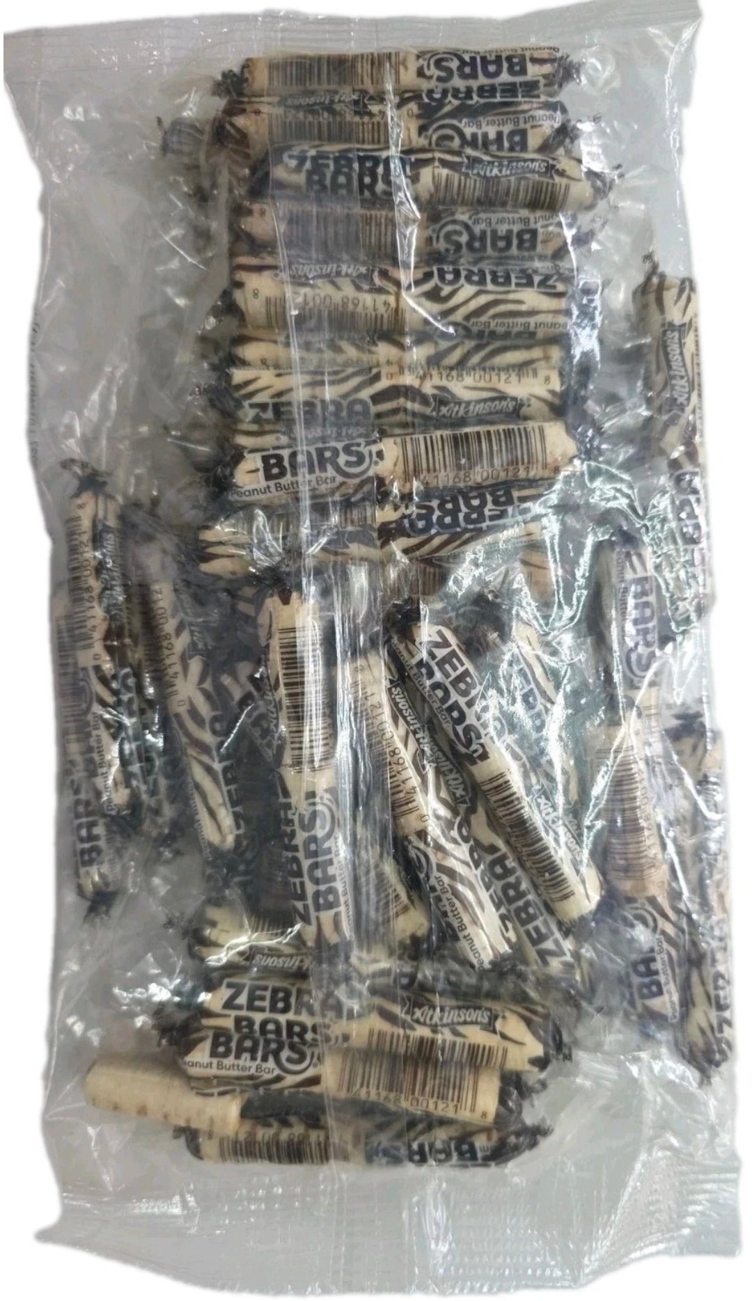 Atkinson's Original Crunchy Real Peanut Butter Zebra Bars 48 Bars Vegan