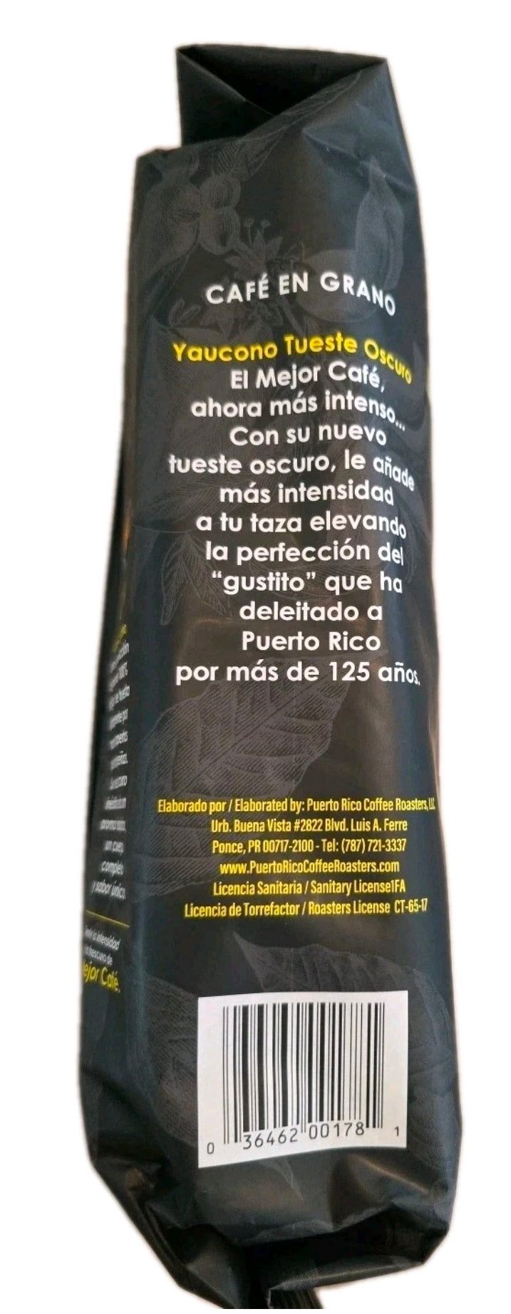 Yaucono Dark Roast Ground Coffee Beans 2lb. Pk 100% Arabica Beans