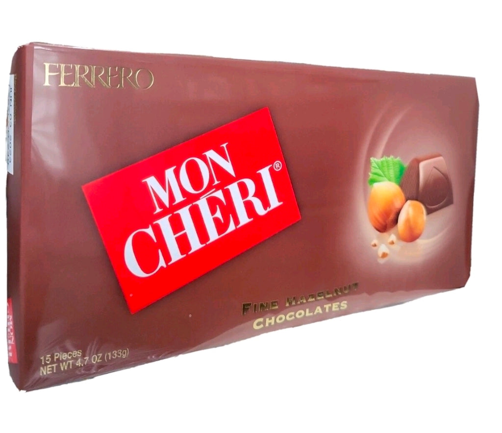 FERRERO MON CHERI FINE CHOCOLATE & HAZELNUTS 2 Packs of 15 PCS each pack Freshness Guaranteed!