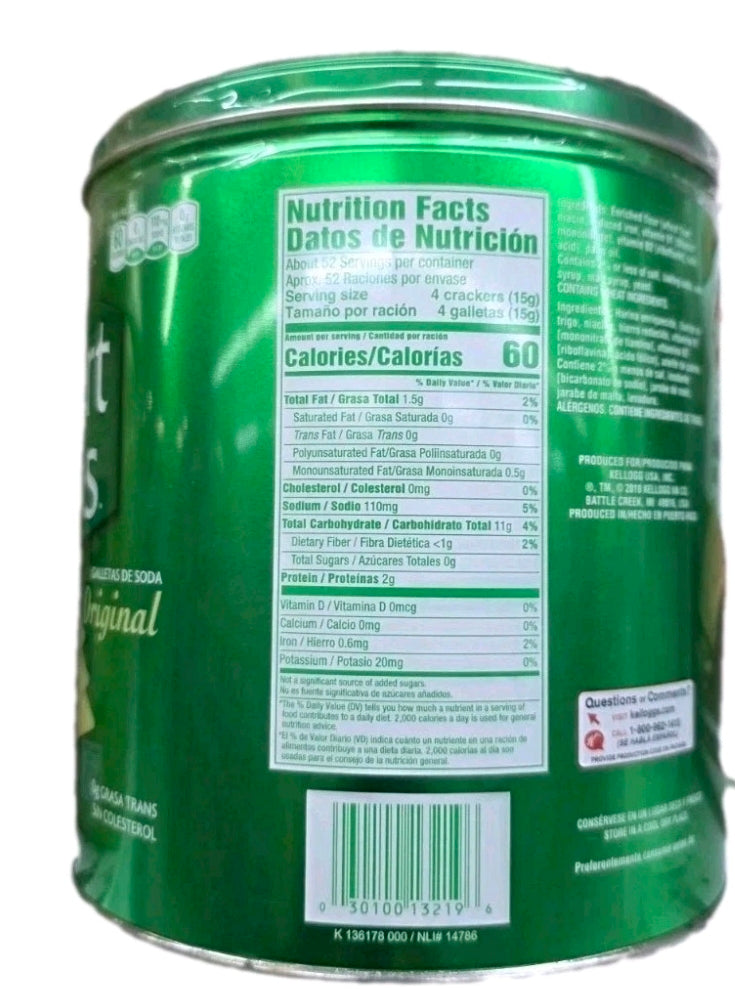 Keebler Export Sodas Original Soup & Soda Crackers Family Pk 28 oz 0g Trans Fat
