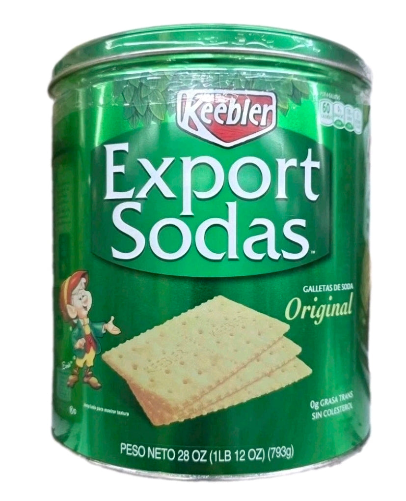 Keebler Export Sodas Original Soup & Soda Crackers Family Pk 28 oz 0g Trans Fat