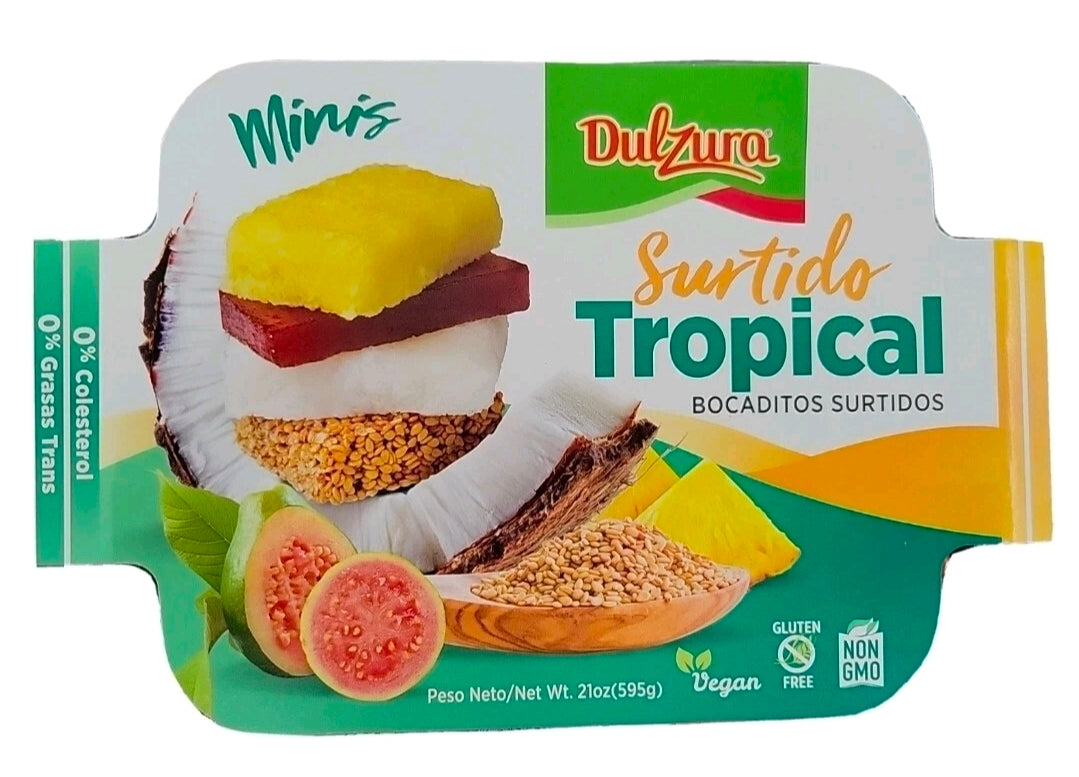 DULZURA PUERTO RICAN VARIETY CANDIES Flax Seed  Coconut Pineapple sesame Seed 21 oz. Family Pack
