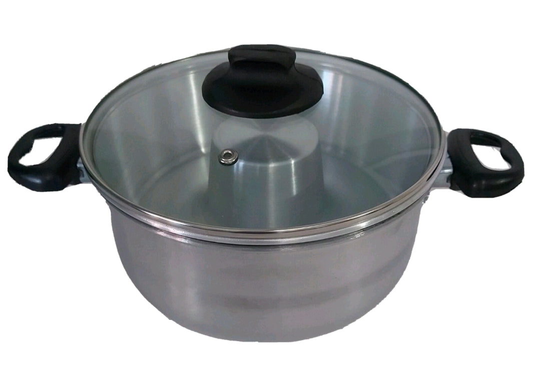Cocina Criolla Flanera Baño Maria Flan Mold 8.6 in. Aluminum Double Flan Boiler