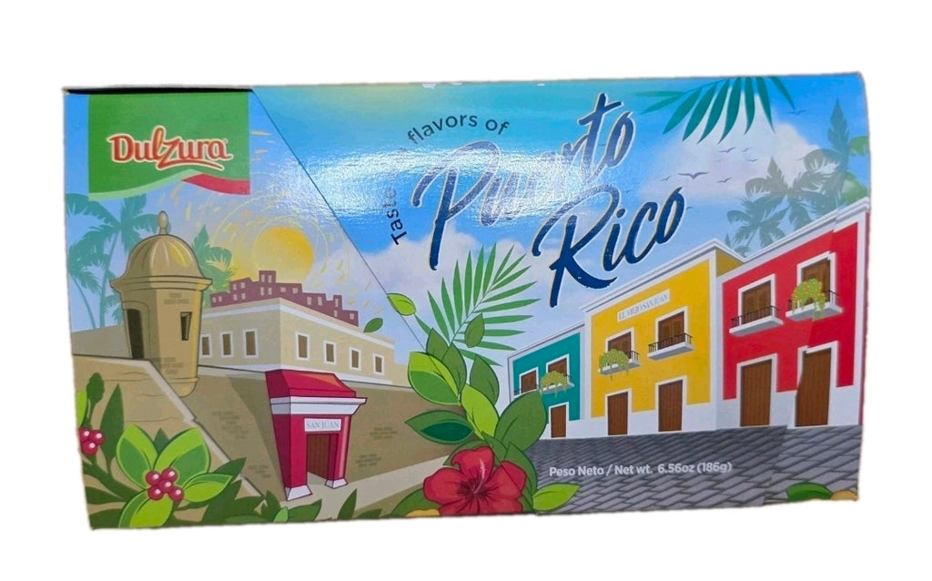 Dulzura Assortment Puerto Rico Candy Sesame seeds Bars Photo Box Gift 10 oz