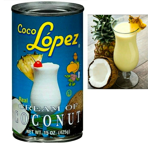 12 Cans-12 oz. Coco Lopez MIX Real Cream Of Coconut & Piña Colada MIX
