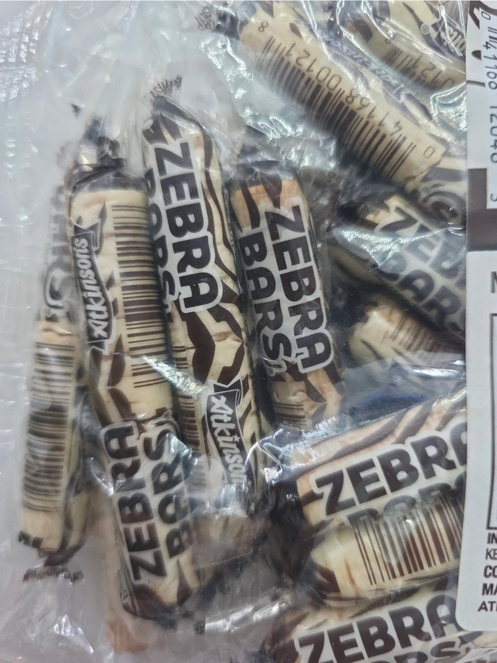 Atkinson's Original Crunchy Real Peanut Butter Zebra Bars 48 Bars Vegan