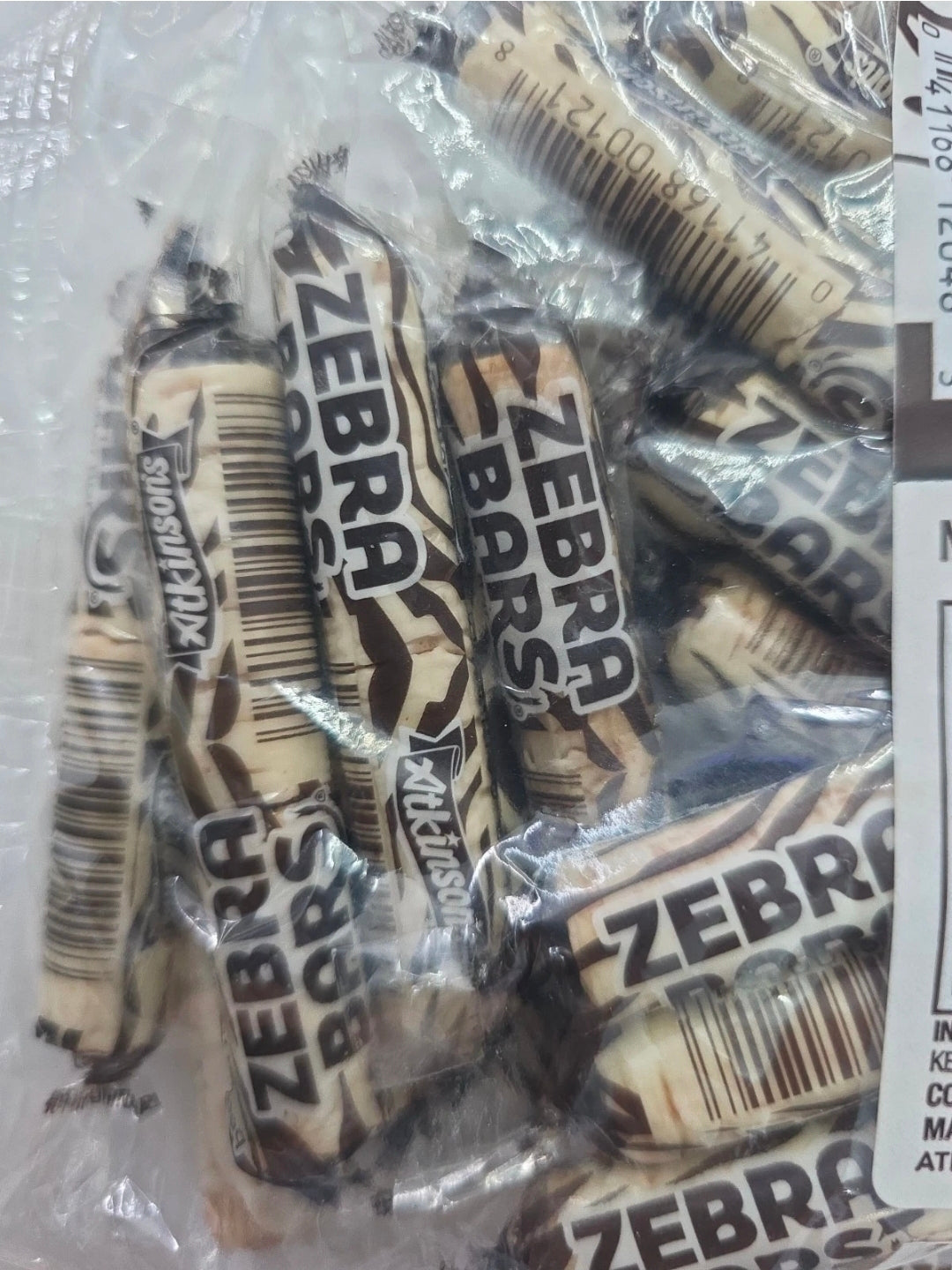 Atkinson's Original Crunchy Real Peanut Butter Zebra Bars 48 Bars Vegan