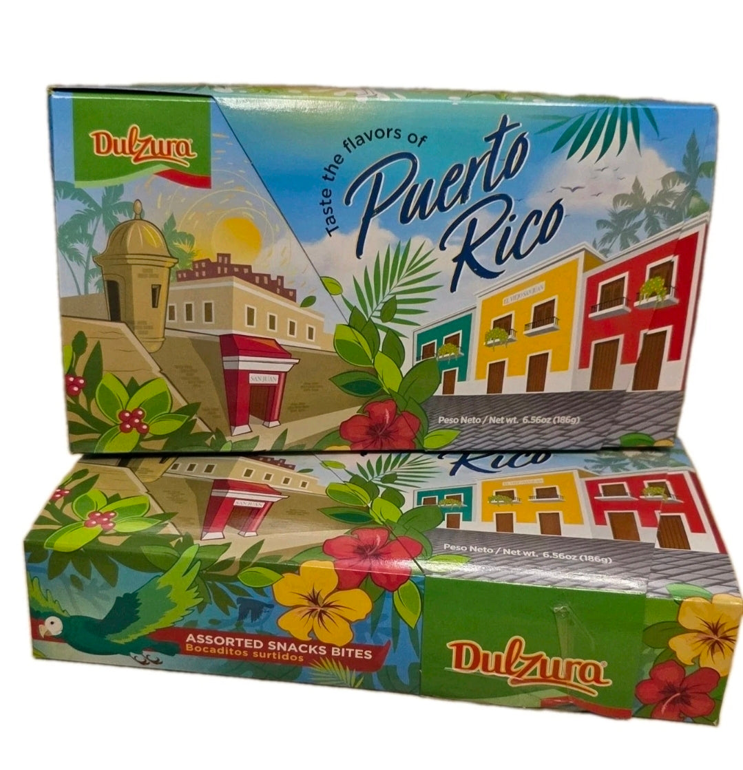 Dulzura Assortment Puerto Rico Candy Sesame seeds Bars Photo Box Gift 10 oz