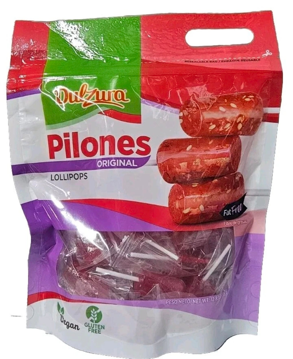 Dulzura Puerto Rican Pilones pops Family 1 Pack of 12.83 oz Gluten Free Vegan