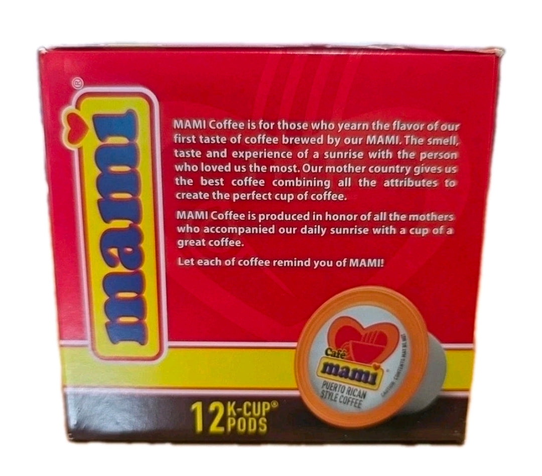 Cafe mami Puerto Rico Style 100% Premium COFFEE 12 K - CUP PODS