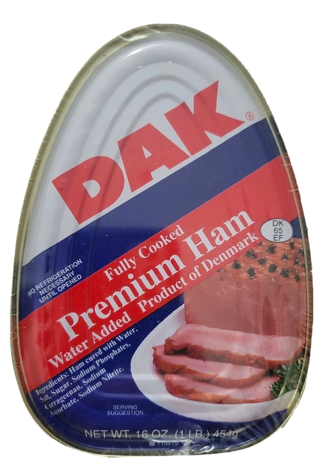 10 PACKS-16oz DAK Premium Ham Fully Cooked water added Ready to eat Picnic Food