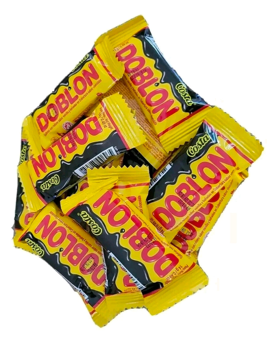 Costa Doblon Chocolate Coated Biscuit with Vanilla Cream (1 Pack of 30 Pieces)