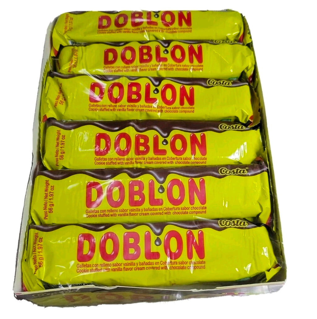Costa Doblon Chocolate Coated Biscuit with Vanilla Cream 1 Master of 12 units
